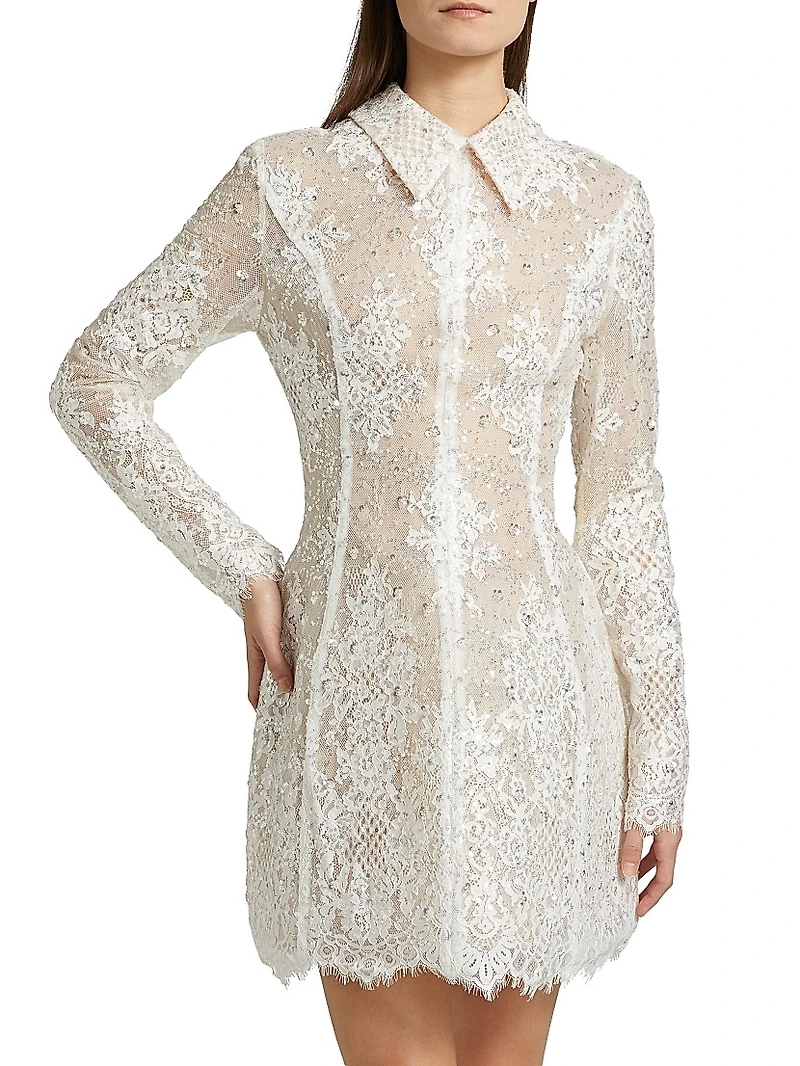 Adelaide Lace Appliqué Minidress