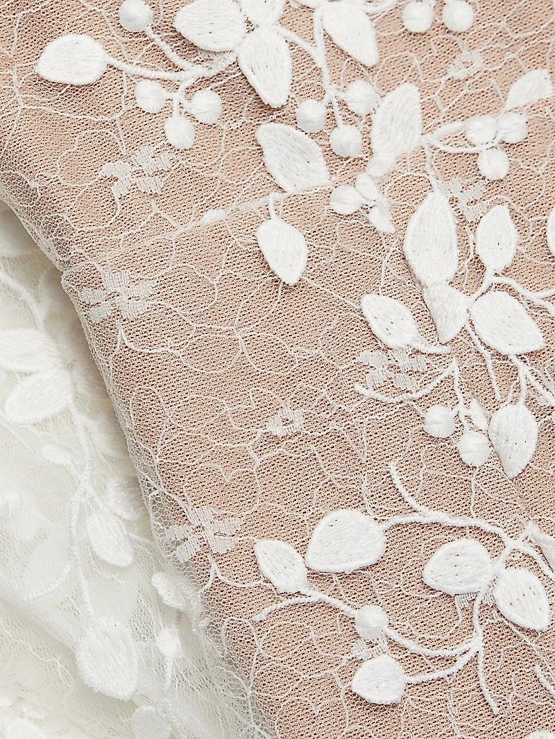 Megan Appliquéd Lace Long-Sleeve Bridal Gown