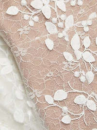 Megan Appliquéd Lace Long-Sleeve Bridal Gown