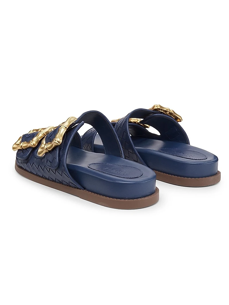 Enola Sporty Woven Leather Sandals
