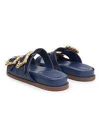 Enola Sporty Woven Leather Sandals