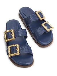 Enola Sporty Woven Leather Sandals