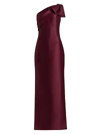 Olivia One-Shoulder Mikado Gown