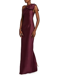 Olivia One-Shoulder Mikado Gown