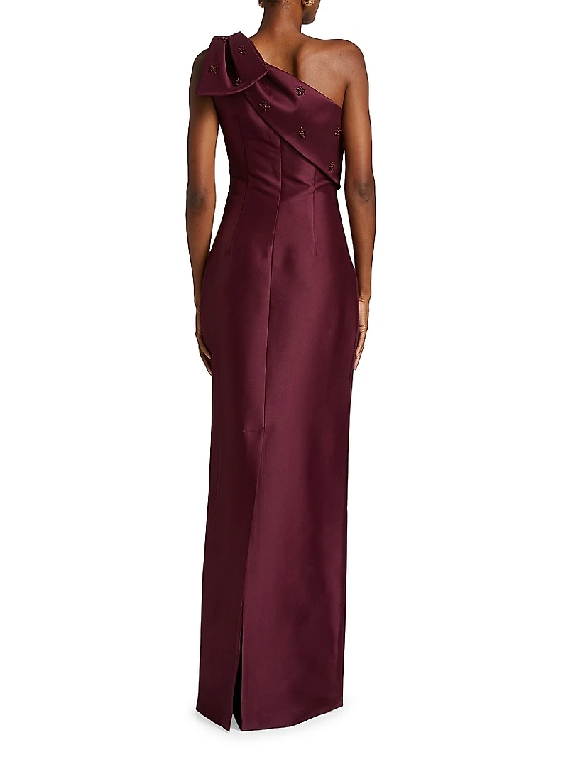 Olivia One-Shoulder Mikado Gown