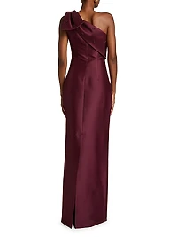 Olivia One-Shoulder Mikado Gown