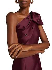 Olivia One-Shoulder Mikado Gown