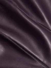 Ingrid Faux Leather Strapless Dress