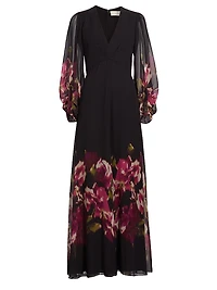 Jenny Floral Chiffon Gown