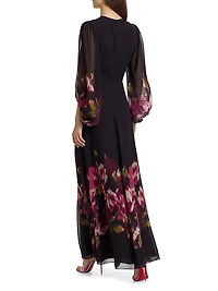 Jenny Floral Chiffon Gown