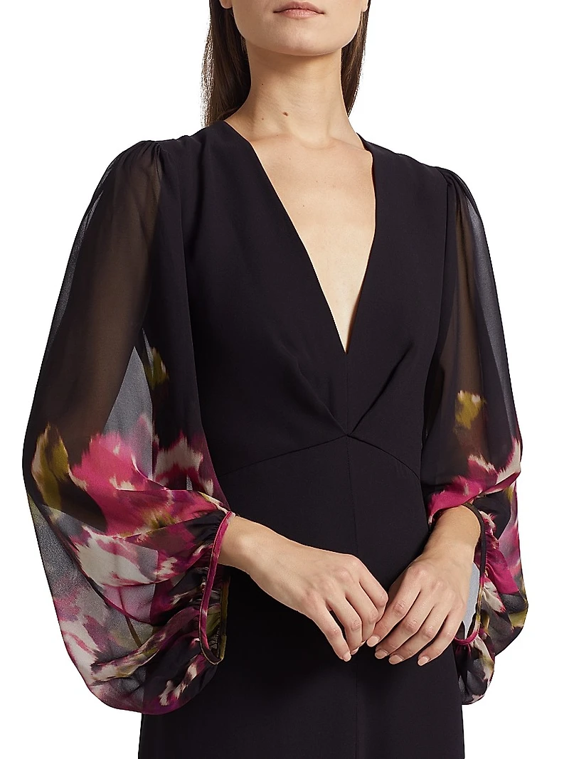 Jenny Floral Chiffon Gown