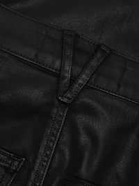 Breves Coated Denim Midi-Skirt