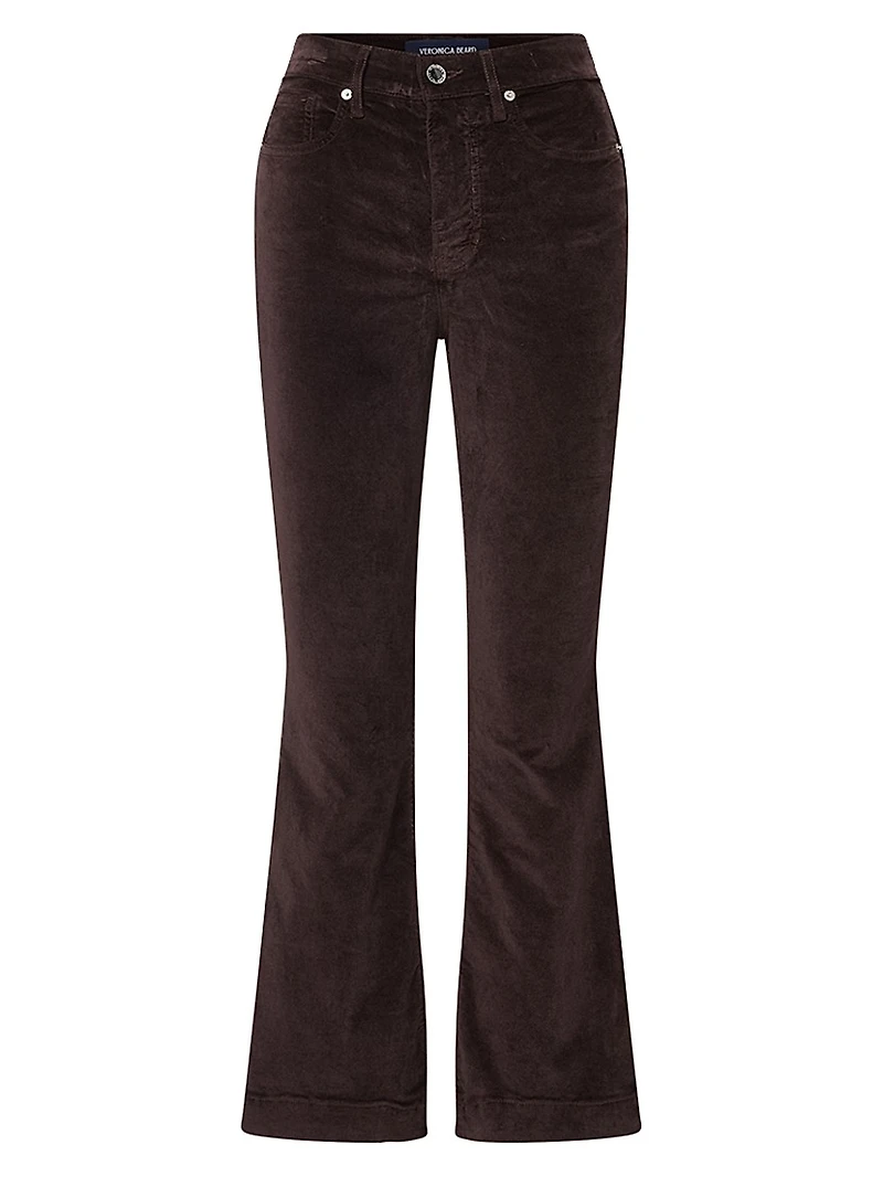Carson Velvet Ankle Flare Pants