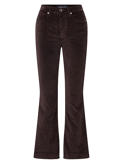 Carson Velvet Ankle Flare Pants