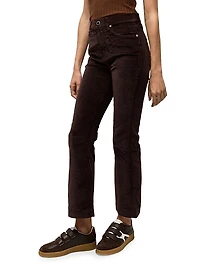 Carson Velvet Ankle Flare Pants
