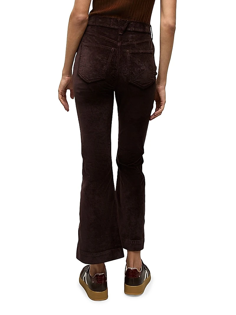 Carson Velvet Ankle Flare Pants