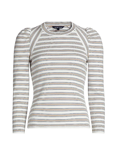 Delano Striped Stretch-Cotton Top