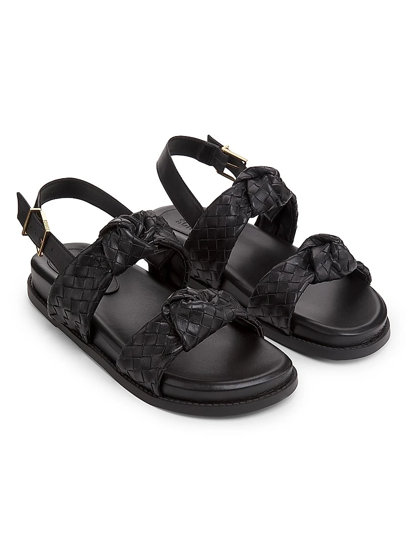 Kareena Knot Leather Sandals