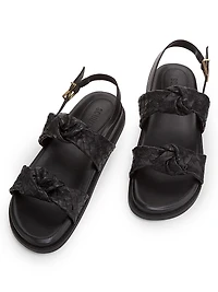 Kareena Knot Leather Sandals