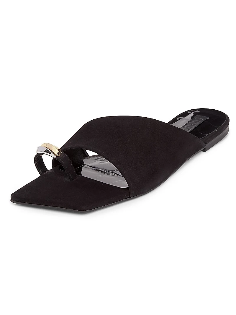 Jodie Nubuck Leather Flats