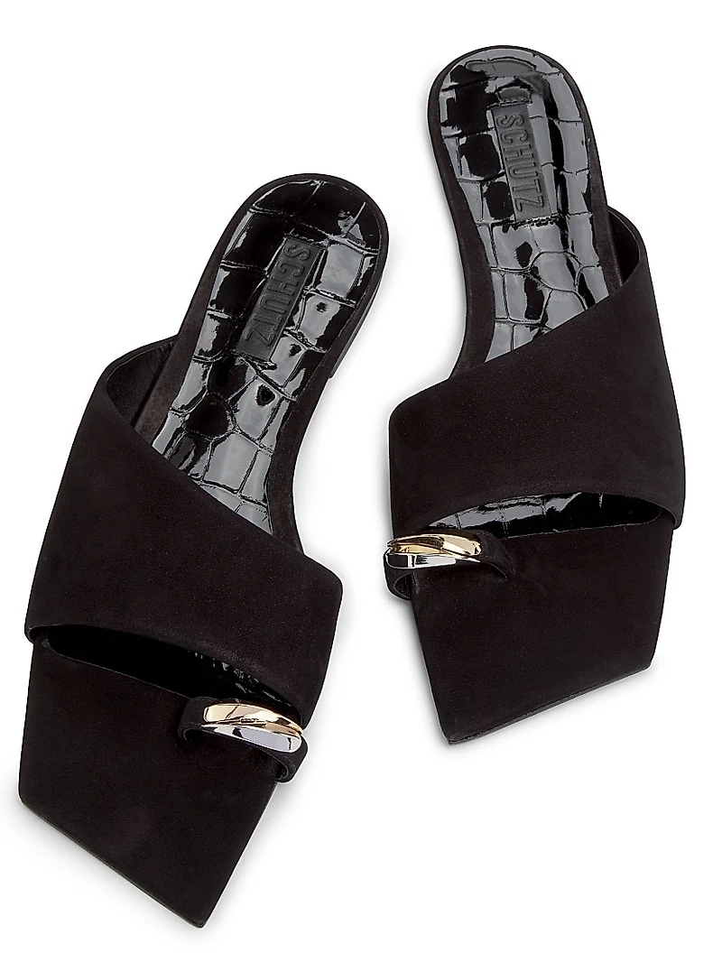 Jodie Nubuck Leather Flats