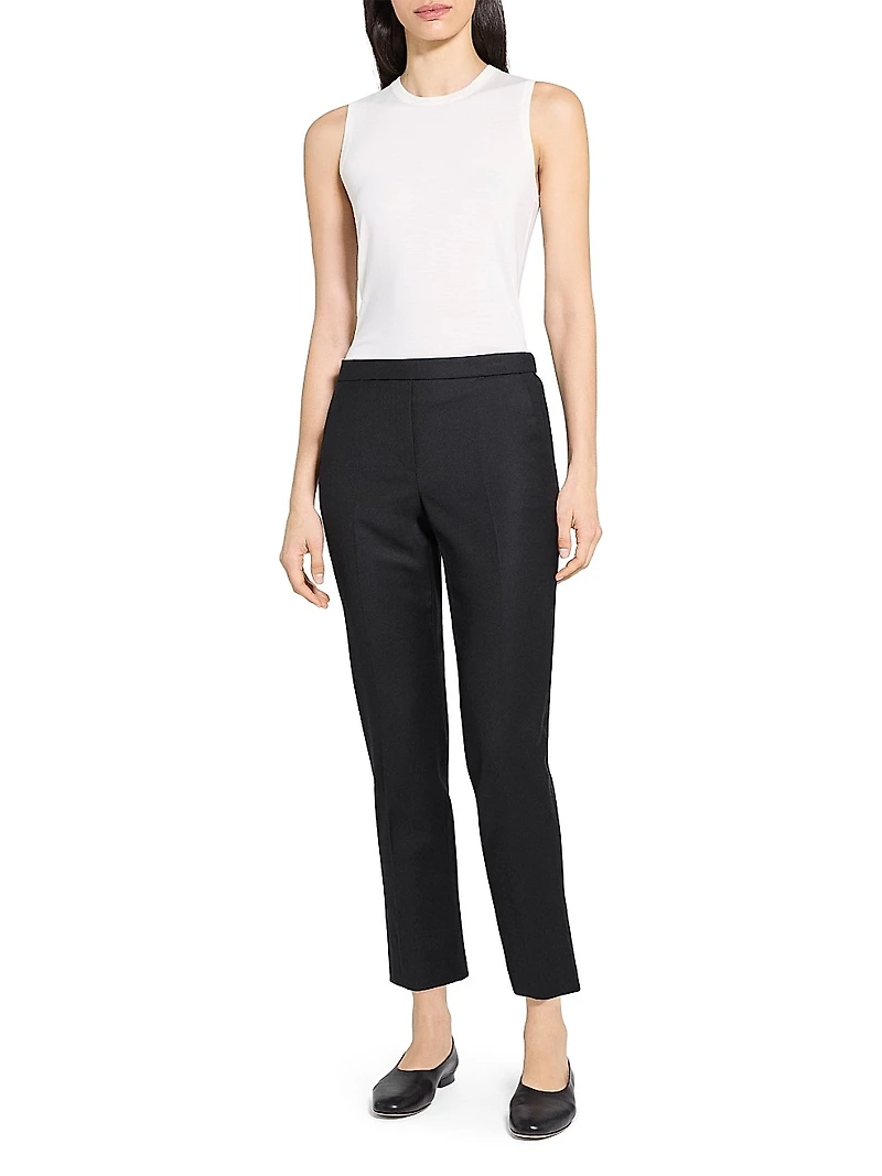 Treeca Wool Crop Trousers