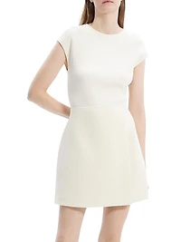 Wrap Skirt Crewneck Minidress