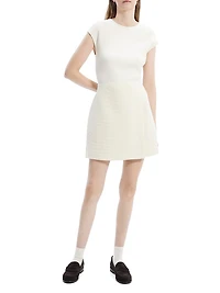 Wrap Skirt Crewneck Minidress