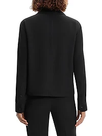 Long-Sleeve Trench Blouse