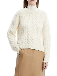 Aran Wool-Cashmere Cable-Knit Sweater