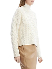 Aran Wool-Cashmere Cable-Knit Sweater