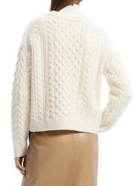 Aran Wool-Cashmere Cable-Knit Sweater