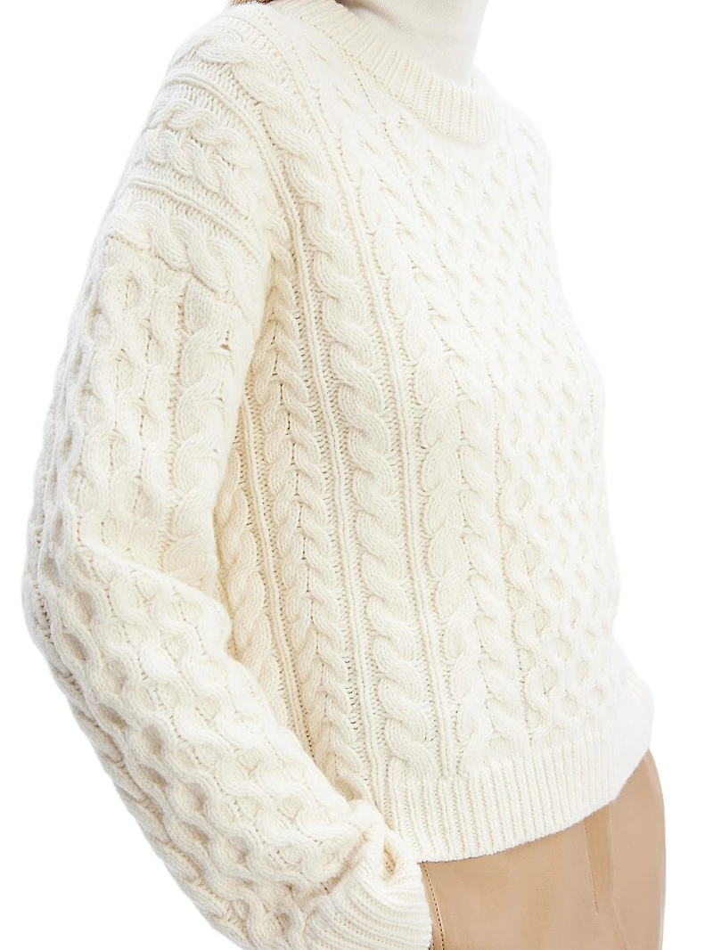 Aran Wool-Cashmere Cable-Knit Sweater