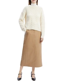 Aran Wool-Cashmere Cable-Knit Sweater