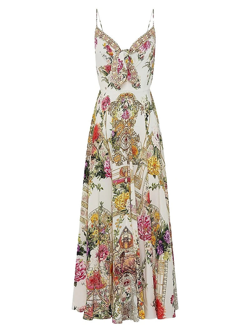 Egyptian Rose Silk Maxi Dress