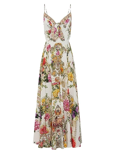 Egyptian Rose Silk Maxi Dress