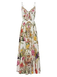 Egyptian Rose Silk Maxi Dress