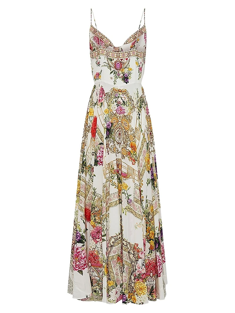 Egyptian Rose Silk Maxi Dress