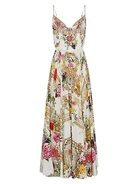 Egyptian Rose Silk Maxi Dress