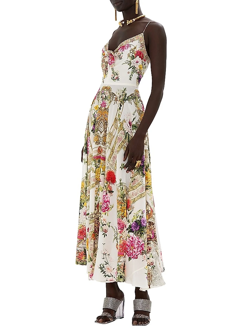 Egyptian Rose Silk Maxi Dress