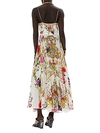 Egyptian Rose Silk Maxi Dress