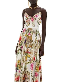Egyptian Rose Silk Maxi Dress