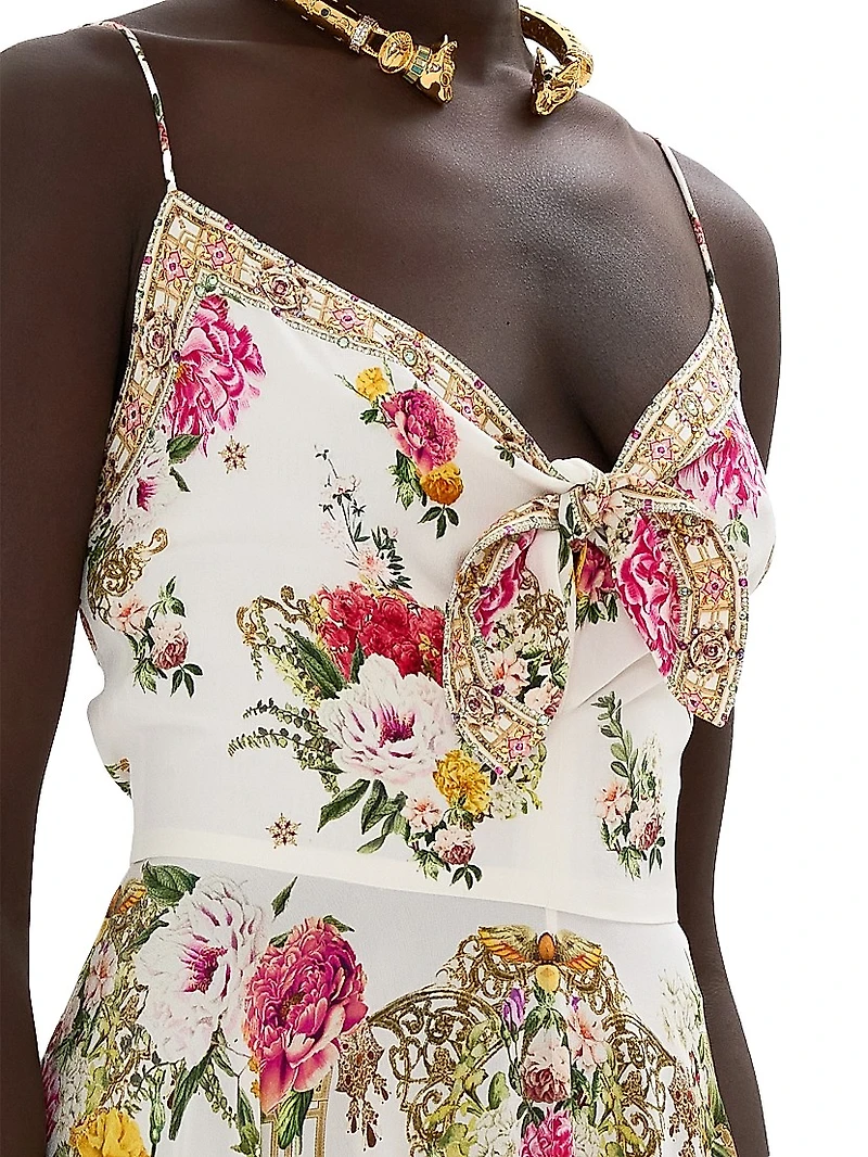Egyptian Rose Silk Maxi Dress