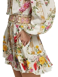 Off-the-Shoulder Silk Minidress