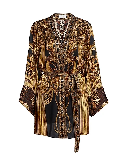 Era Of Empires Silk Wrap Robe