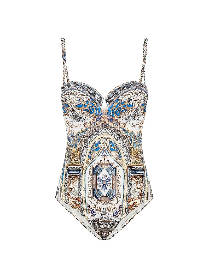 Make Me Your Mosiac Underwire One-Piece Swimsuit