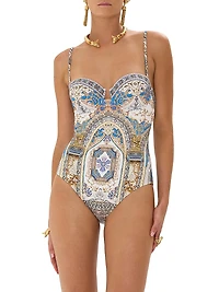Make Me Your Mosiac Underwire One-Piece Swimsuit