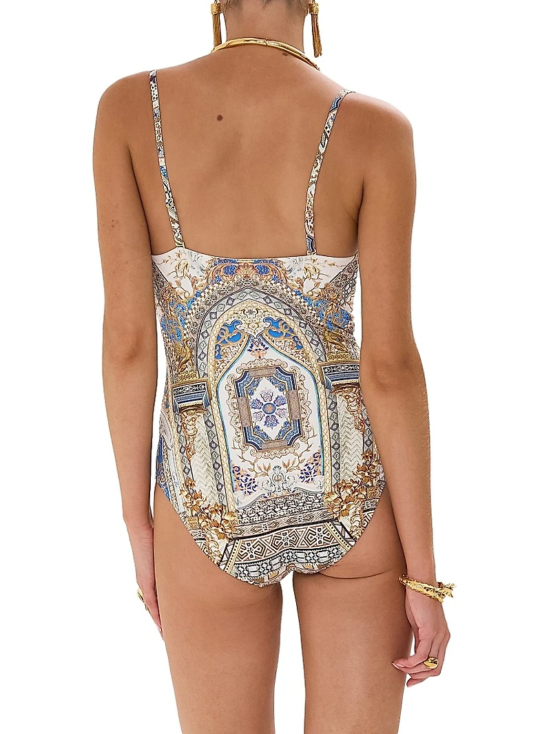 Make Me Your Mosiac Underwire One-Piece Swimsuit