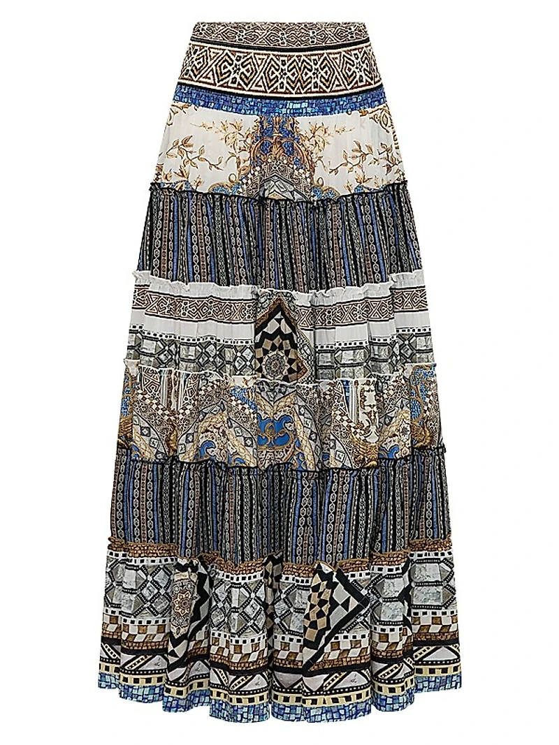 Make Me Your Mosiac Tiered Circle Skirt