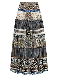 Make Me Your Mosiac Tiered Circle Skirt